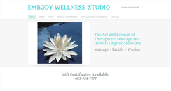Desktop Screenshot of embodywellnessstudio.com